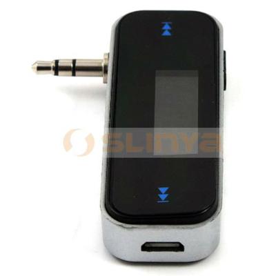 China Auto player aux. ABS 3.5mm Jack FM Transmitter Hand Free Receiver Radio for sale