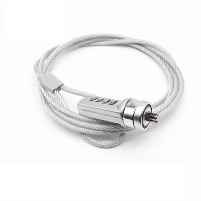 China Laptop cable lock with 1.2m alloy steel wire for sale