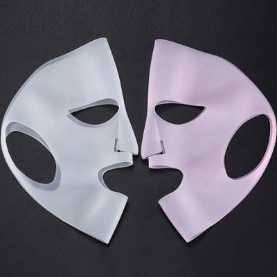 China Moisturizing Cream Stretching Products 2021 V Shape Face Mask For Female Skin Care Reusable Silicone Beauty Facial Mask for sale