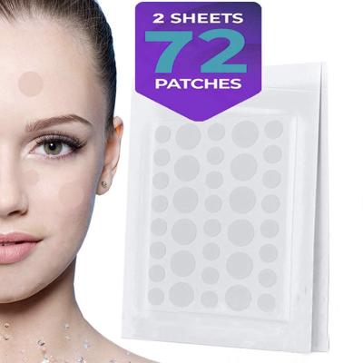 China Waterproof 72dots=2sheets Absorbing Spot Hydrocolloid Dots, Invisible, Blemish Acne Spot Sticker Acne Pimple Healing Correction for sale