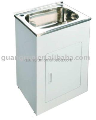 China Without Faucet Commercial Stainless Steel Laundry Tub Cabinet GR-X013 for sale