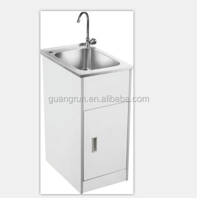 China Without Faucet Australia New Zealand Hot Sale Stainless Steel Commercial Laundry Tub Cabinet GR-X3556 for sale