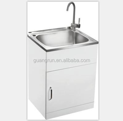 China Without Faucet Residential Stainless Steel Laundry Tub Freestanding Cabinet GR-X6050 for sale