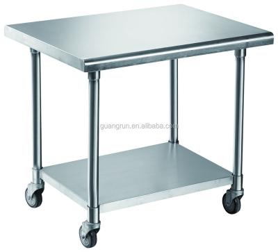 China Stainless Steel Kitchen Food Prep Work Table Catering Workbench GR-415 Round Or Square for sale