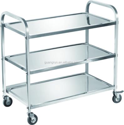 China Commerical Stainless Steel Laboratory Free Serving Movable Kitchen Dining Cart GR-701 Round Or Square for sale