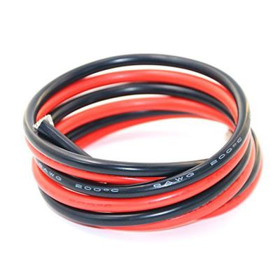 China A.W.G. China copper wire silicone overhead from factory 6 to 30 A.W.G. insulated electric cable for sale