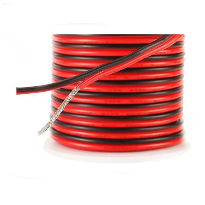 China Underground twin 2468 22awg parallel black red tinned copper electrical wire for lamp for sale