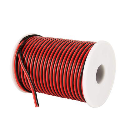 China Hot Sale Underground PVC 2468 Power Wire LED Light Wire 24awg Red Black Red Parallel Double Color Wire for sale