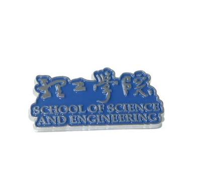 China Custom Metal 3d Mental Logo Engraved Name Badge Europe Name Tag Zinc Alloy Customized Pin Crew Staff Name Badge for sale