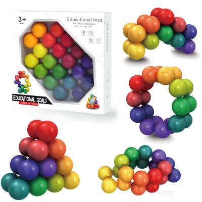 China Hot Selling Amazon New EVA Variety Beaded Decompression Ball 3D Educational Goals Unique Decompression Ball Toy New Puzzle Cube for sale