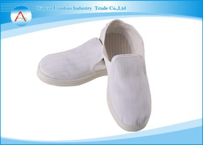 China ESD Stripe Lining Fabric Industrial Clean Room White Static Dissipative Safety Shoes for sale