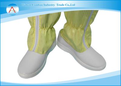 China Industrial Cleanroom Yellow or Blue Waterproof Worker PVC Safety Footwear for sale