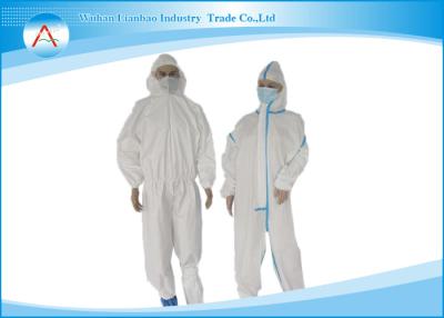 China Laboratory Waterproof Disposable Protective Coverall / Painters Non Woven Protective Clothing for sale