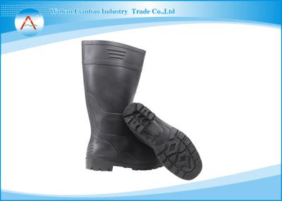 China Durable Black 100% Pvc Rain Boots Safety Industrial Rain Boots for Food Workshop for sale