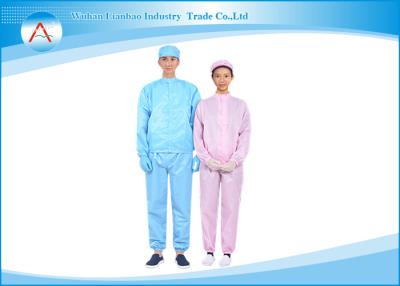 China Microelectronic industry Cotton Cleanroom Clothing Smocks / Antistatic ESD Clothing for sale