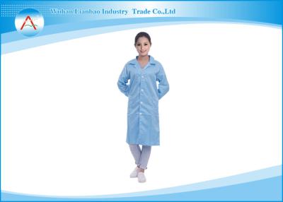 China Unisex Static dissipative ESD Professional Lab Coats for Cleanroom for sale