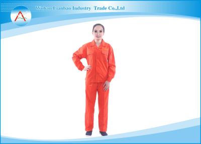 China Cor alaranjada uniforme do Workwear industrial do algodão do poliéster do pessoal à venda