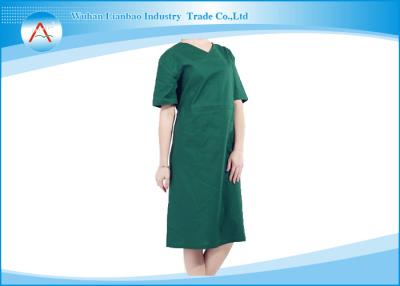 China Short Sleeve Hospital Green Reusable Sterile Cotton Washable Surgical Gowns for sale