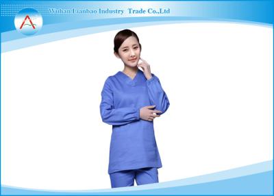 China Navy Long Sleeve Doctor Unique Cotton Medical Work Scrubs Bottoms for sale