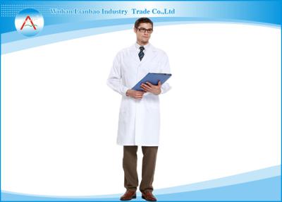 China Hospital and Clinic Doctor  White Long Lab Coat Clothing with Three Pockets for sale