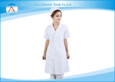 China Doctor Cotton Polyester Smocks White Lab Coats For Daily Work Use for sale