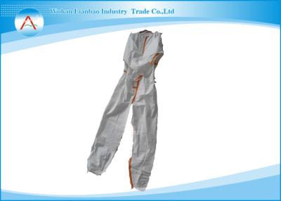 China Microporous Ebola Breathable Disposable Protective Coverall Anti - Bacterial for sale