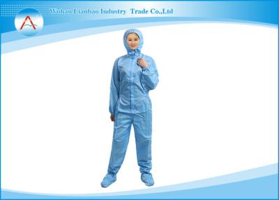 China Blue Cleanroom Safety Clothing Full Suit for Chemical Clean Room for sale