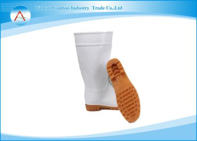 China Custom Acid-proof and Alkali-proof White PVC Raining Boots Anti-slip for sale