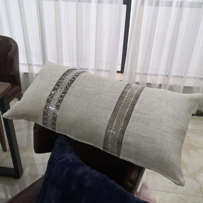 China Anti-Static High End Linen Pillow Cover With Snake Strips for sale