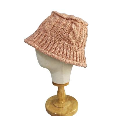 China New Character Women Bucket Winter Hats Crochet Handmade Knitted Bucket Hat for sale