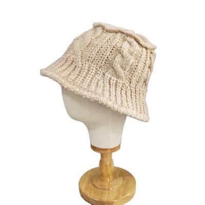 China 2021 New Women Bucket Winter Warm Hats Crochet Handmade Bucket Hat for sale