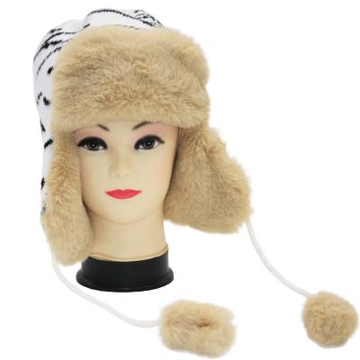 China JOINT wholesale stylish winter hats for women faux fur bomber hat with earflap for winter for sale