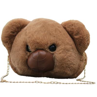 China Cute Teddy Bear Preppy Style Stuffed Bag Bear Rucksack Toy Purse for sale