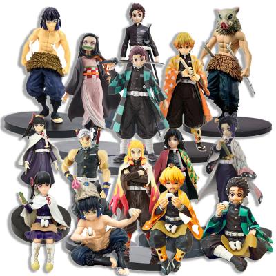 China Cartoon Toy Hot Sale Pvc Action Model Figure Toys Action 15 Style No Yaib Demon Slayer Kimetsu Figuras Anime for sale