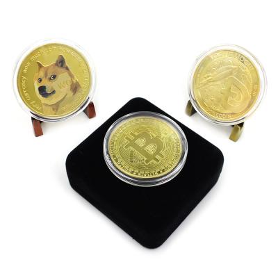 China Europe Custom Eth Bitcoin Stamping Copper Silver Gold Plated Ripple XRP Litecoin Ethereum Crypto Souvenir Present Coin for sale