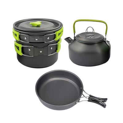 China Amazon Sustainable Wild Outdoor Picnic Enamel Pot Set Cookware Enamel Cookware Set for sale