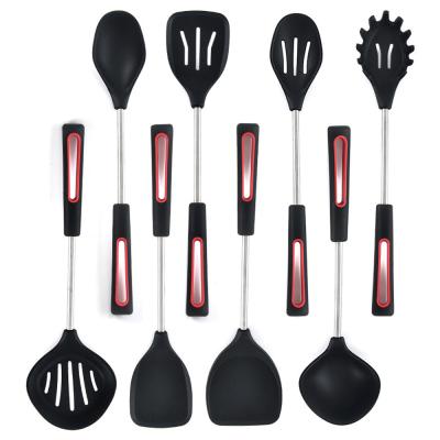 China New Amazon Viable Hot Sale Stainless Steel Kitchenware 8-Piece Silicone Kitchenware 8-Piece Resistant Non-Stick Pot Set Cookingware for sale