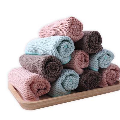 China Sustainable Double Sided Decontamination Dish Cloth Fiber Absorbent Kitchen Rags 4 Non Set Cleaning Rags Cotton Rags Paper Handmade for sale