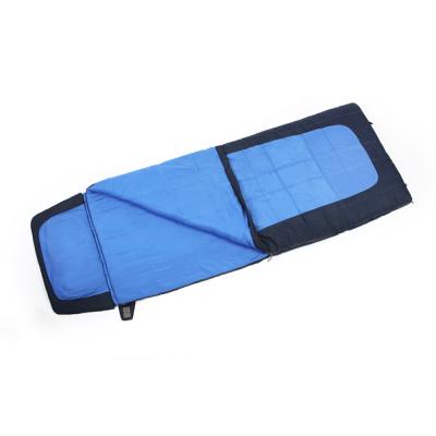 China Envelope Type Chinese Manufacturer 290T Polyester Pongee Rectangle Sleeping Bag With Detachable Hood for sale