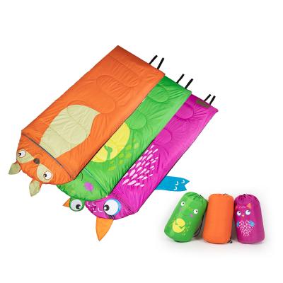 China Envelope Type Lightweight Cartoon Animal Portable Sleeping Bag For Kids Children for sale