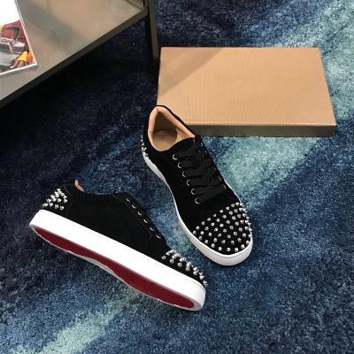 China Fashion Trend Original Top Quality CL Spiked Shoes Red Bottom Christia Loubouti Shoes Men for sale