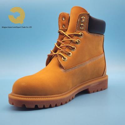 China Fashion Trend 2022 Wholesale Custom Logo Top Quality Land Top Grain Genuine Leather Winter Timber British Martin Boots Men for sale