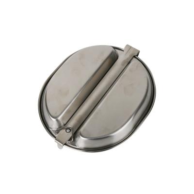 China Hot Selling Styles 2020 High Quality Military Stainless Steel Mess S Size Oval Food Bowl Stainless Steel Army Use Lunch Box for sale