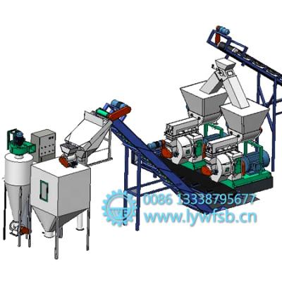 China Make Biomass Pellets 1-5t/h Biomass Wood Pellet Making Machine / Wood Pellet Production Line for sale