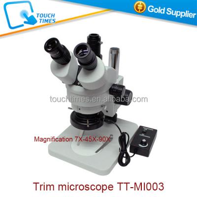 China TT-MI003 Trinocular Magnification 7X-45X-90X Continuous Zooming Stereo Microscope, TT-MI003 Digital Dissecting Microscope for sale