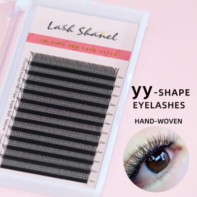 China Soft/Softer Natural/Light Weight/Durable/Stable Curl/Fluffy Silk Soft/Volume Fans Shape Single Lash Extensions Mix Length J 8-15MM Since C CC D L Matte Black YY Eyelash Extensions Lash Suppliers loop for sale