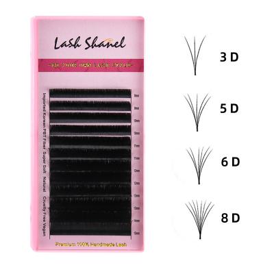 China Auto Volume Silk Lashes Soft/Softer/Light Weight/Durable/Stable/Fluffy/Volume Natural Curl Easy Fanning 003 005 007 C D L M Auto Easy Curl 8-20mm Self Fanning Faux Mink Eyelash Extensions for sale