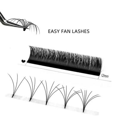 China Soft/Softer Natural/Light Weight/Durable/Curl/Fluffy Steady/Volume Matte Black Brown Color Easy Fanning Lash Auto Cashmere Volume Eyelash Fans Easy Fanning Lashes 0.03 0.05 Lash Supplies for sale