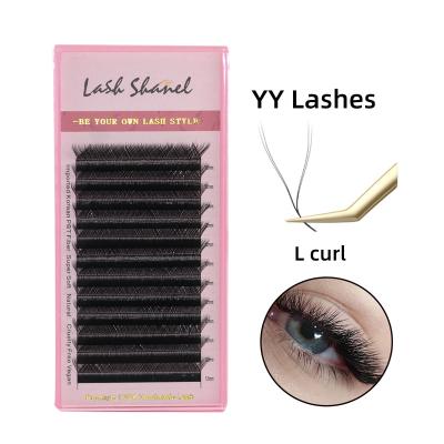 China Soft/Softer Natural/Light Weight/Durable/Curl/Fluffy Steady/Volume Fans Matte Black Soft 2D YY L Individual Curl Eyelash Volume Lashes Tray Easy Fan 0.05 Russian Volume Eyelash Extensions Supplies for sale