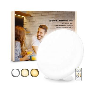 China Remote Control & Power - Off Large Round Shape Memory Function Therapy Lamp 10000 Lux Sunlight Lamp Special Sad Light Adjustable Color Brightness SAD Lamp With Timer Function for sale